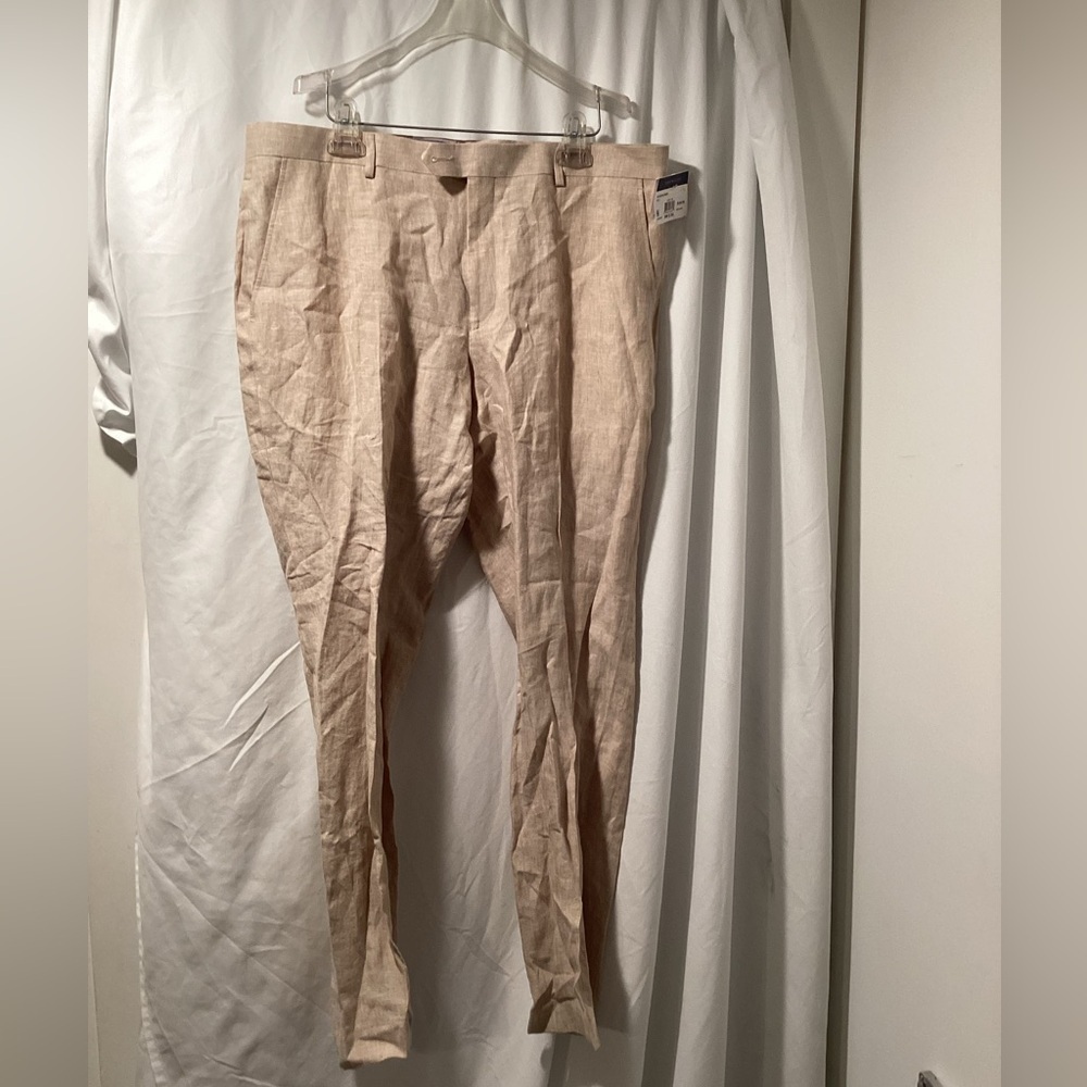 NWT Tommy Hilfiger Size 38W X 32L Linen Pants Light Tan